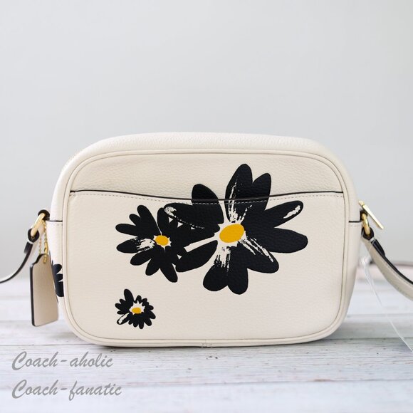 NWT Coach CZ598 Jamie Camera Bag Leather Crossbody With Floral Print - Picture 6 of 10